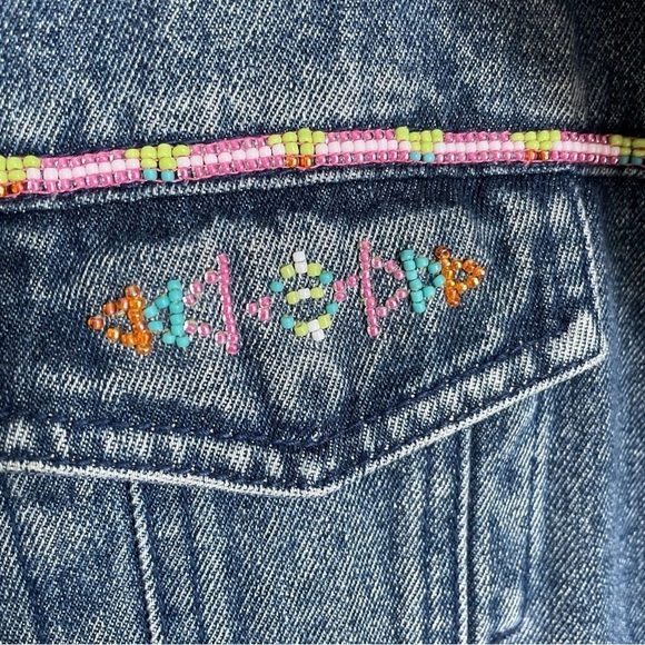Pendleton Women's Beaded Denim Jacket, Size Petite Large - Picture 5 of 16
